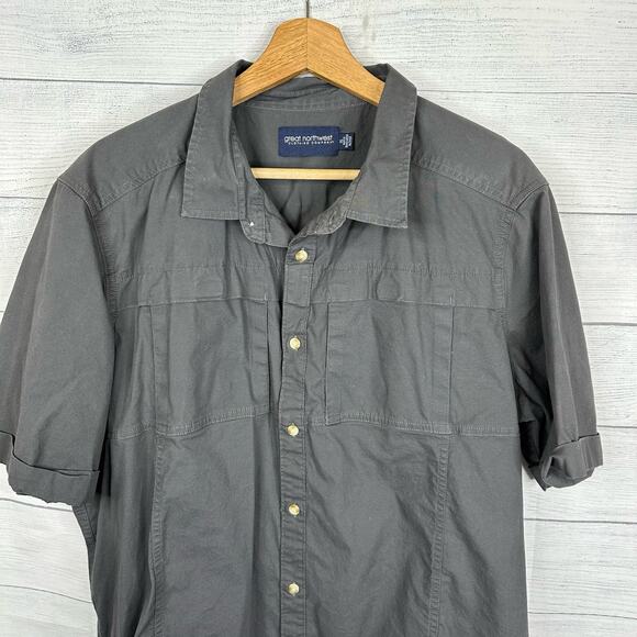 Great Northwest Clothing Co Mens XL Military Style Utility Short Sleeve Shirt - Picture 3 of 8